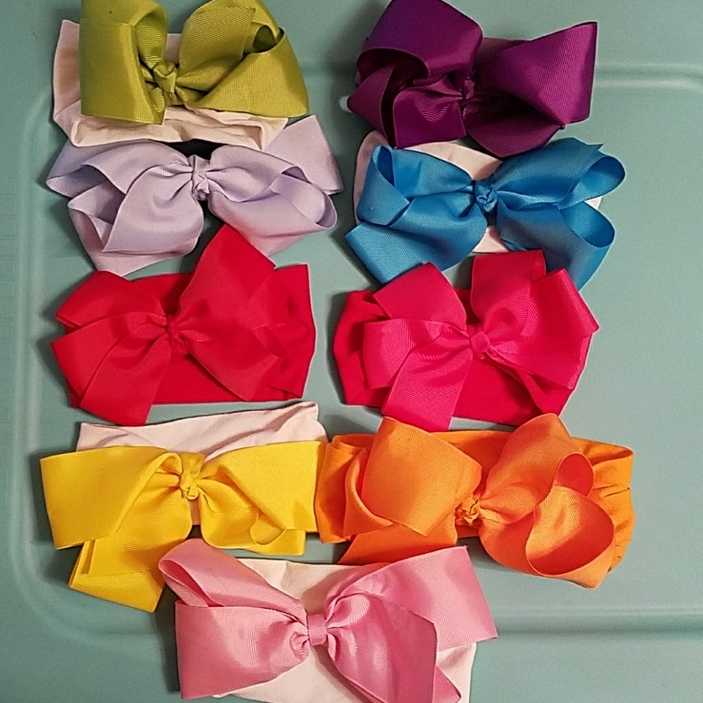 9 pieces of baby headbands